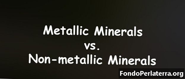 Minéraux métalliques et minéraux non métalliques