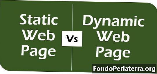 Diferença entre páginas da Web estáticas e dinâmicas