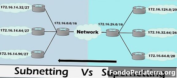 Forskjell mellom subnetting og supernetting