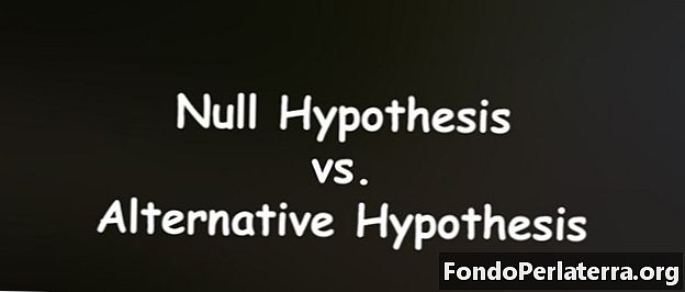 Null hypotese vs. alternativ hypotese