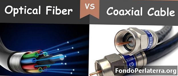 Optično vlakno in koaksialni kabel